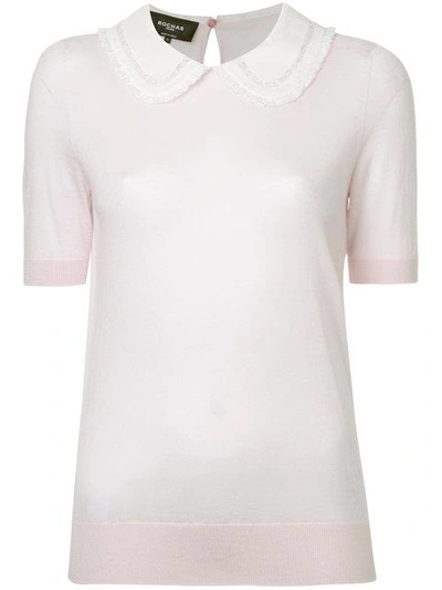 Rochas Cashmere Lace Collar Top