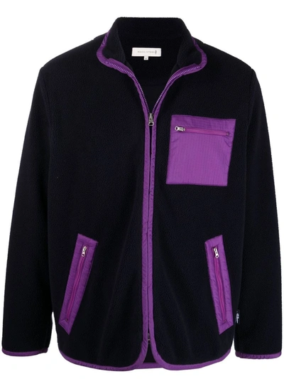 Mackintosh Zip-up Fleece Jacket In Blue