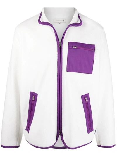 Mackintosh Zip-up Fleece Jacket In White
