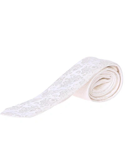 Dolce & Gabbana White Patterned Tie