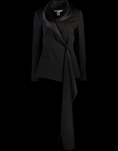 Oscar De La Renta Asymmetrical Jacket In Black