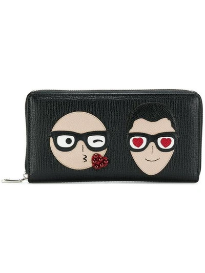 Dolce & Gabbana Designers Patch Wallet In Black