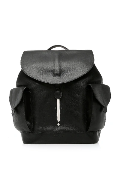 Passavant And Lee Scier Leather Backpack In Black