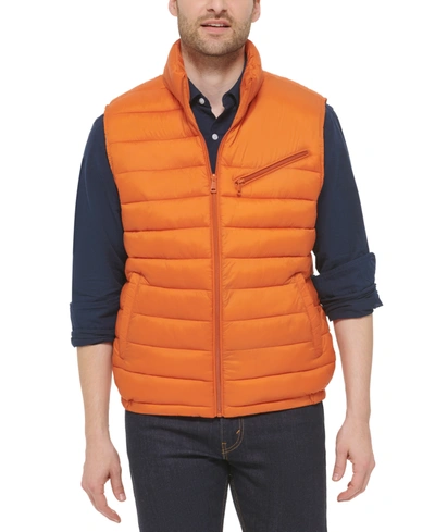 Burnt orange puffer clearance vest