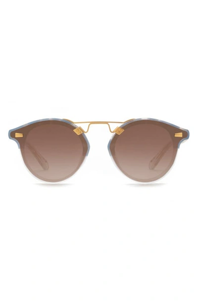 Krewe St. Louis 62.5mm Gradient Oversize Round Sunglasses In Opaline / Amber
