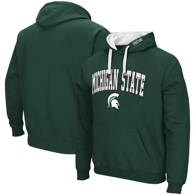 Colosseum Men's  Green Michigan State Spartans Big And Tall Arch & Logo 2.0 Pullover Hoodie