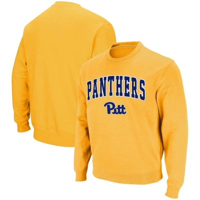 Colosseum Men's Gold Pitt Trouserhers Arch Logo Sweatshirt