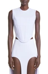 Dion Lee Gender Inclusive Rib Jersey Corset Tank In Amythest