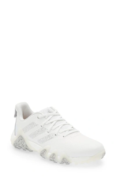 Adidas Golf Codechaos 22 Waterproof Spikeless Golf Shoe In White/ Silver Met/ Grey