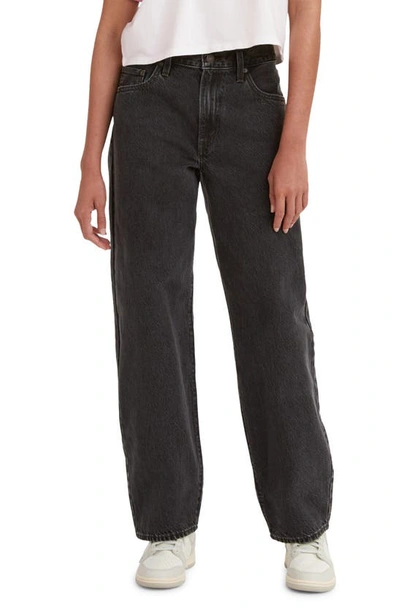 Levi's Baggy Dad Cropped Boot-cut Jeans In Black