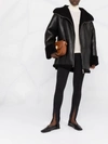 Totême Signature Shearling Oversize Jacket In 200 Black