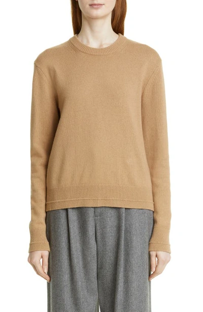 Maria Mcmanus Recycled Cashmere & Organic Cotton Sweater In Camel