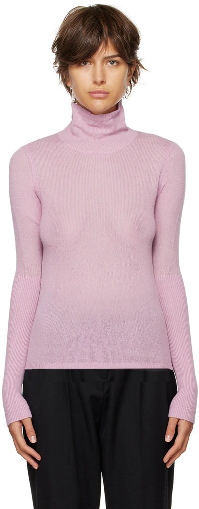Maria Mcmanus Featherweight Cashmere Turtleneck In Lilac