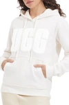 Ugg Rey Fuzzy Logo Hoodie In Nimbus
