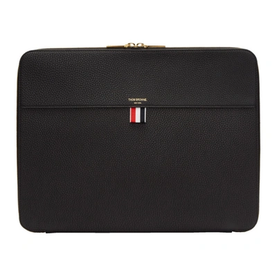 Thom Browne Soft Document Wallet In Black