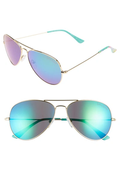Lilly Pulitzerr Lexy 59mm Polarized Aviator Sunglasses In Blue