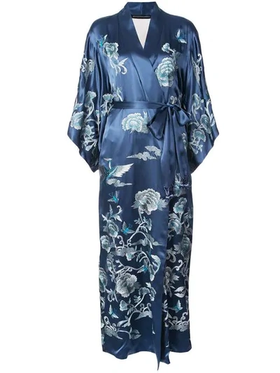 Natori Josie  'cranes' Kleid - Blau In Blue