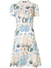 Temperley London Love Potion Crepe Dress In Pink & Purple