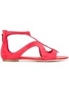 Alexander Mcqueen Strappy Sandals In Red