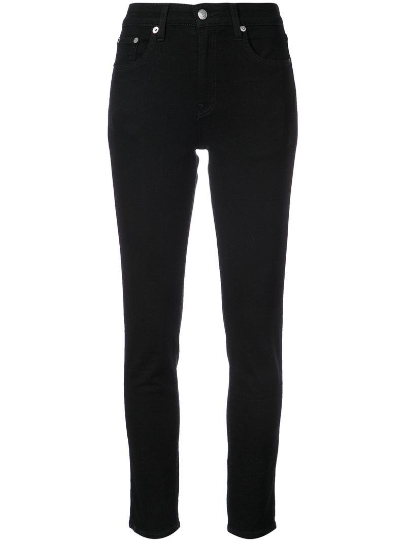 black high waisted skinny jeans with belt loops