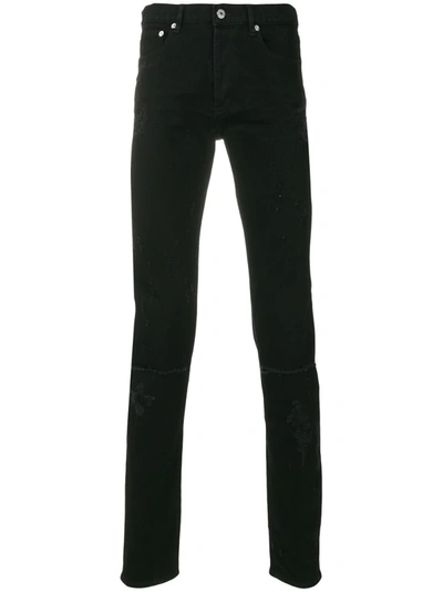 Givenchy Logo Panel Straight Leg Jeans In Black