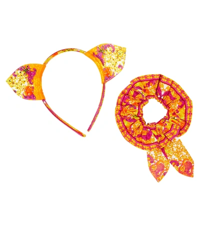 Camilla Kids' Girl's Ear Headband & Scrunchie Set In Squid Squad