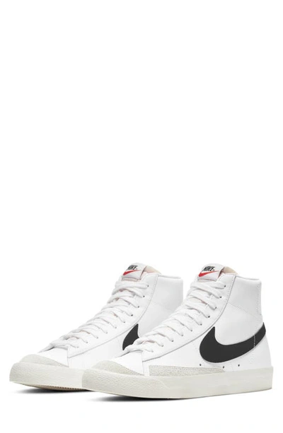 Nike Blazer Mid 77 Vintage Leather Trainer In White