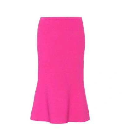 Diane Von Furstenberg Flute Knit Skirt In Pink
