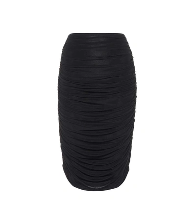 Norma Kamali Gathered Skirt In Black