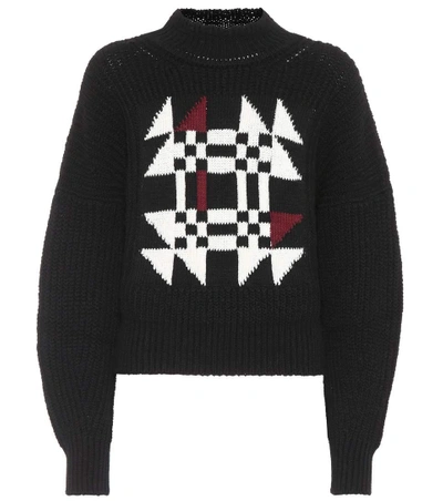 Isabel Marant Lawrie Cotton And Wool-blend Sweater In Black