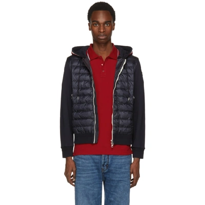 Moncler Padded Front Track Jacket In 778 Navy