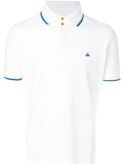 Vivienne Westwood Embroidered Orb Polo Shirt - White