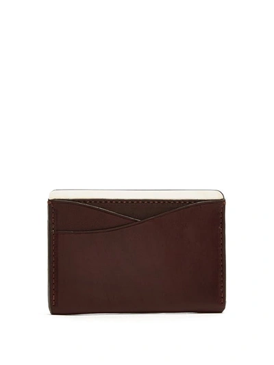 Passavant And Lee No. 25 Card Case In Burgundy