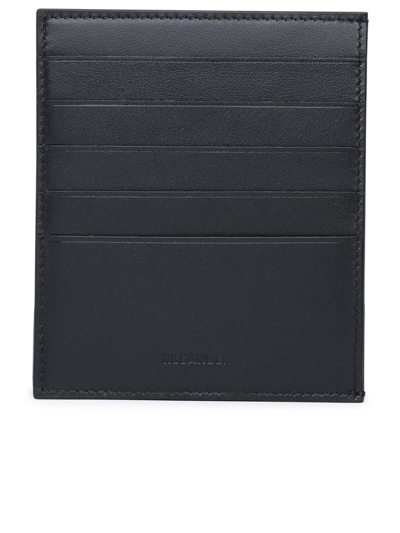 Jil Sander Logo Embossed Cardholder In Black