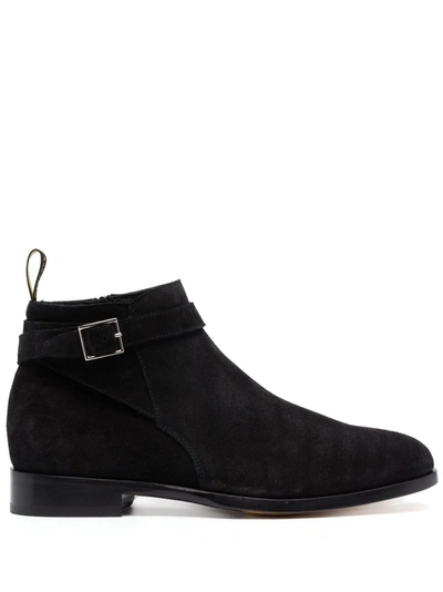 Doucal's Buckle-embellished Ankle Boots In Black