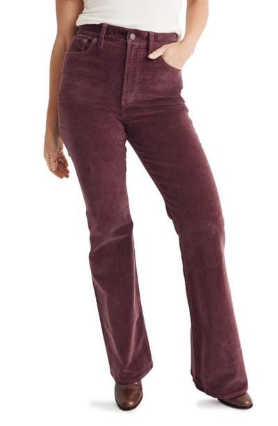 Madewell The Perfect Vintage Flare Pant: Corduroy Edition In Vintage Mullberry