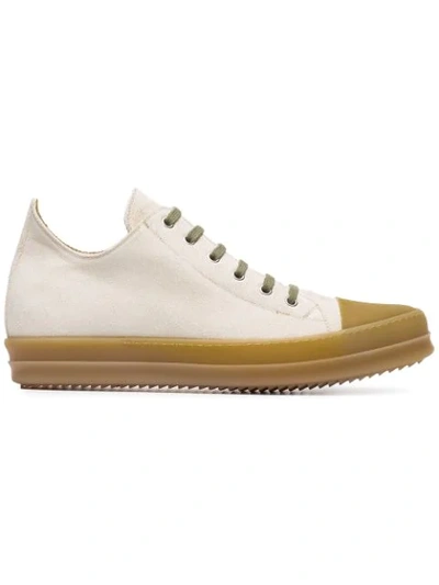 Rick Owens Beige Lace Up Sneakers - Neutrals