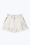 Marc Jacobs Belted High Waisted Shorts In Cream