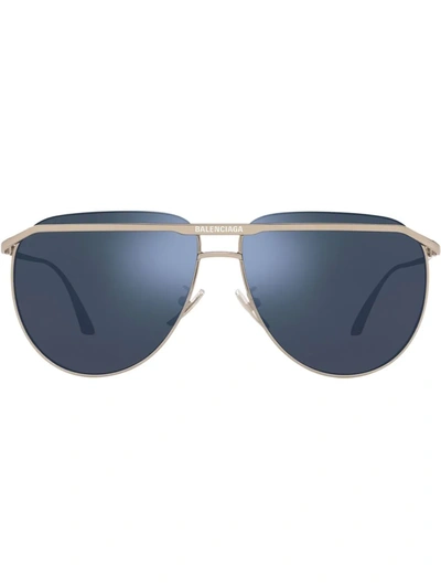 Balenciaga Pilot Frame Sunglasses In Blue