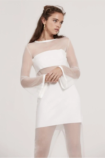 Finders Keepers Reality Knit Dress In Ivory