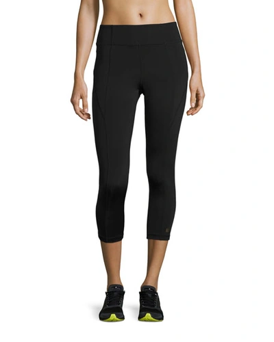 Aurum Paneled High-rise Cropped Leggings, Black