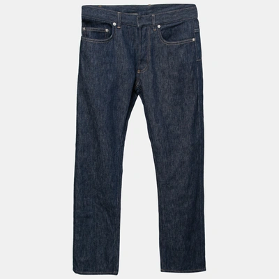 Pre-owned Dior Homme Navy Blue Denim Straight Leg Jeans S Waist 31"