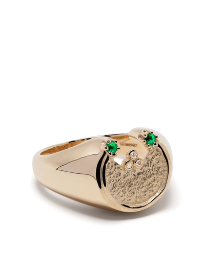 Pascale Monvoisin 9kt Yellow Gold Mira Diamond And Emerald Ring