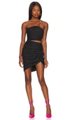 Gauge81 Midori One-shoulder Cut-out Mini Dress In Black