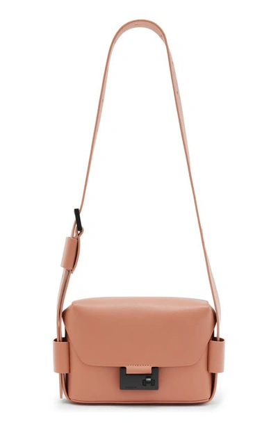 Allsaints Frankie Leather Crossbody Bag In Elasto Pink