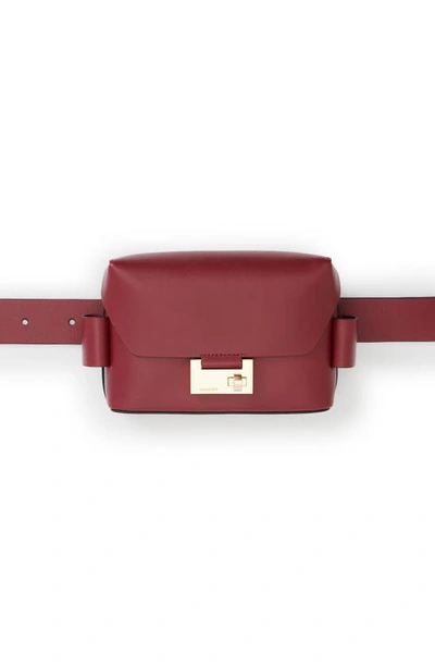 Allsaints Frankie Leather Crossbody Bag In Red