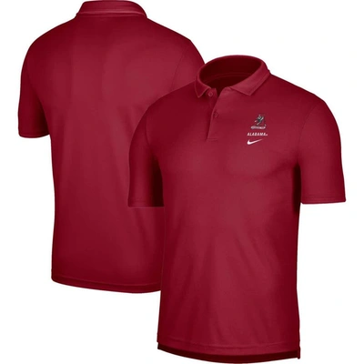 Nike Men's College Dri-fit (alabama) Polo In Red