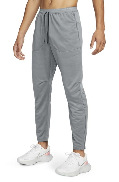 Nike Men's Phenom Dri-fit Knit Running Pants In Smoke Grey