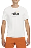 Nike Men's Dri-fit Miler D.y.e. Short-sleeve Running Top In White