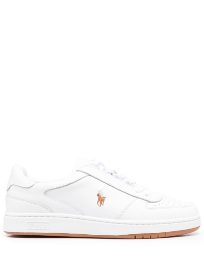 Polo Ralph Lauren Polo Court Low-top Leather Sneakers In White